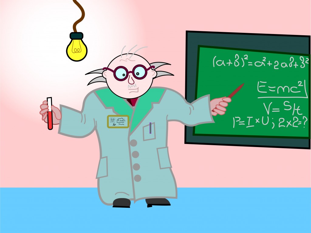 Science Teacher Teaching Class Cartoon - Science Tutor Leicester